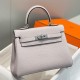 Best Replica Hermes Kelly 20cm/25cm Pale Mauve Clemence Bag with Silver Hardware Fake At Cheap Price Special Grade Replica Hermes Kelly 20cm/25cm Pale Mauve Clemence Bag with Silver Hardware Clone Sale