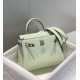 Special Grade Replica Hermes Kelly 20cm/25cm Green Clemence Bag Clone Sale