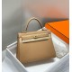 Special Grade Replica Hermes Kelly 20cm/25cm Brown Clemence Bag Clone Sale