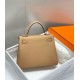 Special Grade Replica Hermes Kelly 20cm/25cm Brown Clemence Bag Clone Sale
