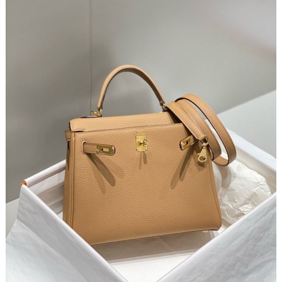 Special Grade Replica Hermes Kelly 20cm/25cm Brown Clemence Bag Clone Sale