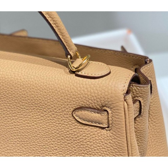Special Grade Replica Hermes Kelly 20cm/25cm Brown Clemence Bag Clone Sale