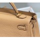 Special Grade Replica Hermes Kelly 20cm/25cm Brown Clemence Bag Clone Sale