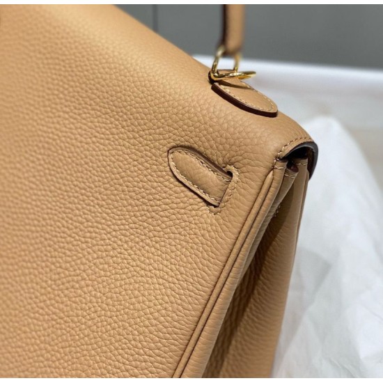 Special Grade Replica Hermes Kelly 20cm/25cm Brown Clemence Bag Clone Sale