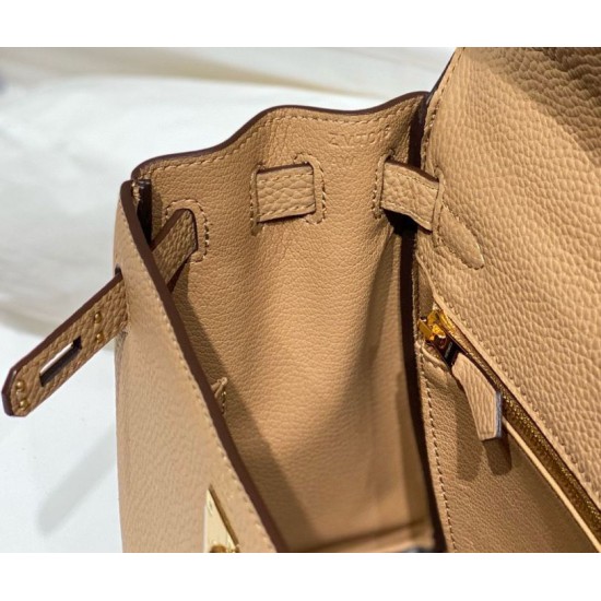 Special Grade Replica Hermes Kelly 20cm/25cm Brown Clemence Bag Clone Sale
