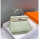 Special Grade Replica Hermes Kelly 25cm Retourne Green Clemence Bag Clone Sale
