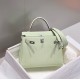 Special Grade Replica Hermes Kelly 25cm Retourne Green Clemence Bag Clone Sale