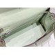 Special Grade Replica Hermes Kelly 25cm Retourne Green Clemence Bag Clone Sale
