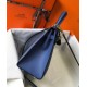 Special Grade Replica Hermes Kelly 25cm Sellier Blue Epsom Bag Clone Sale