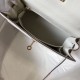 Special Grade Replica Hermes Kelly 25cm Sellier White Epsom Bag Clone Sale