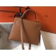 Special Grade Replica Hermes Kelly 28cm/32cm Brown Epsom Bag with Gold Hardware Clone Sale