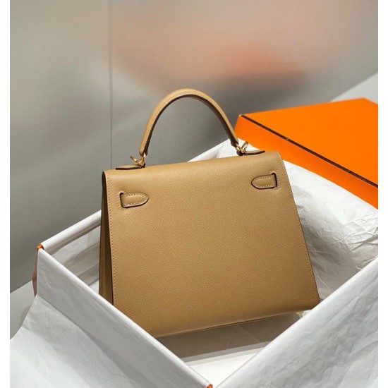 Special Grade Replica Hermes Kelly 28cm/32cm Camel Epsom Bag GHW Clone Sale