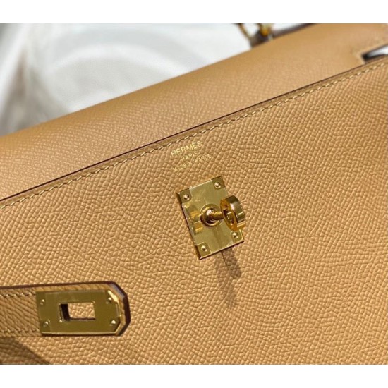 Special Grade Replica Hermes Kelly 28cm/32cm Camel Epsom Bag GHW Clone Sale