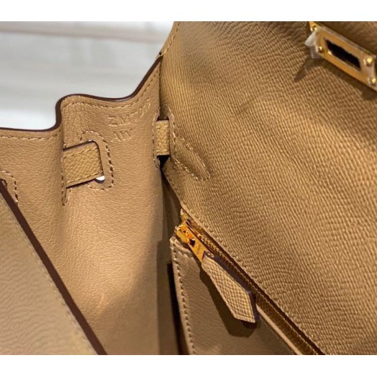 Special Grade Replica Hermes Kelly 28cm/32cm Camel Epsom Bag GHW Clone Sale