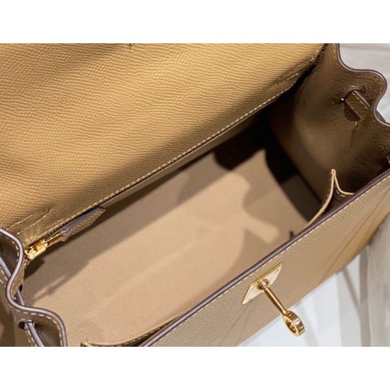 Special Grade Replica Hermes Kelly 28cm/32cm Camel Epsom Bag GHW Clone Sale