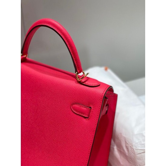 Special Grade Replica Hermes Kelly Bag 28cm/32cm Pink Epsom Gold Hardware Clone Sale
