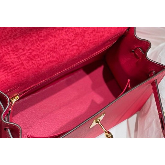 Special Grade Replica Hermes Kelly Bag 28cm/32cm Pink Epsom Gold Hardware Clone Sale