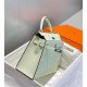 Special Grade Replica Hermes Kelly 28cm Light Green Epsom Bag with Silver Hardware Clone Sale