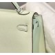 Special Grade Replica Hermes Kelly 28cm Light Green Epsom Bag with Silver Hardware Clone Sale
