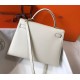 Special Grade Replica Hermes Kelly Bag 28cm/32cm White Epsom Gold Hardware Clone Sale