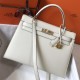 Special Grade Replica Hermes Kelly Bag 28cm/32cm White Epsom Gold Hardware Clone Sale