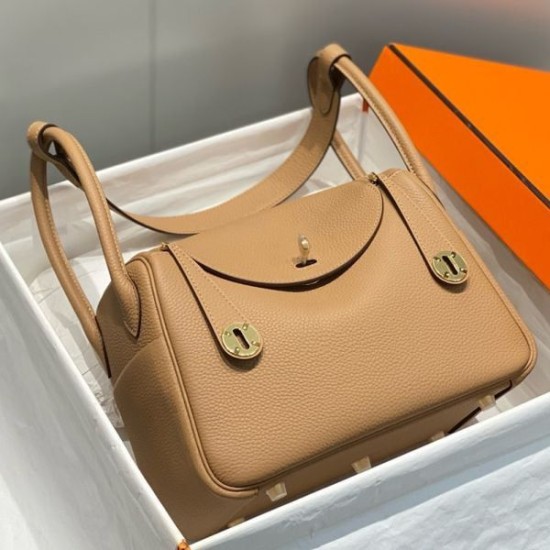 Special Grade Replica Hermes Lindy 26 bag cm camel with gold hardware Clone Sale