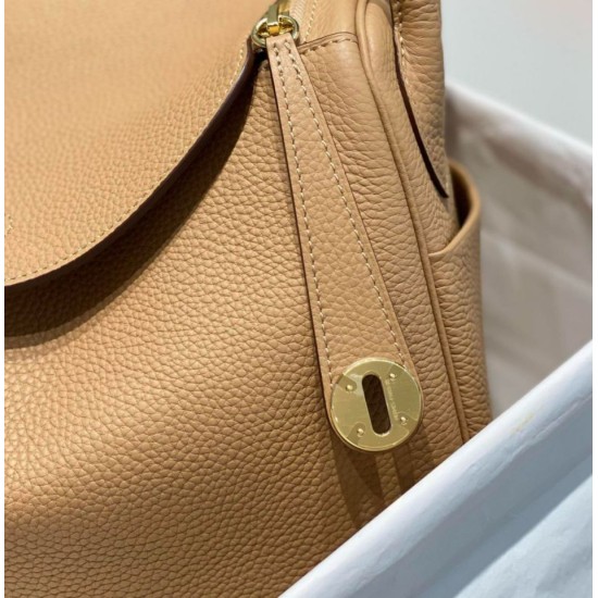 Special Grade Replica Hermes Lindy 26 bag cm camel with gold hardware Clone Sale