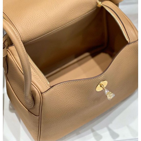 Special Grade Replica Hermes Lindy 26 bag cm camel with gold hardware Clone Sale