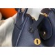Special Grade Replica Hermes Lindy 26 cm bag in navy blue with gold hardware Clone Sale