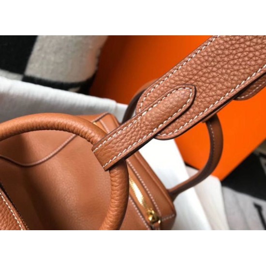 Special Grade Replica Hermes Lindy 26 cm bag in brown with gold hardware Clone Sale