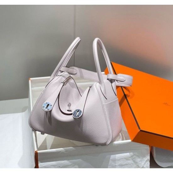 Special Grade Replica Hermes Lindy 26 cm bag in light purple with gold hardware Clone Sale