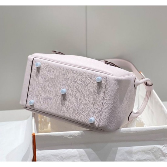 Special Grade Replica Hermes Lindy 26 cm bag in light purple with gold hardware Clone Sale
