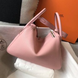 Special Grade Replica Hermes Lindy 26 cm bag in pink with gold hardware Clone Sale