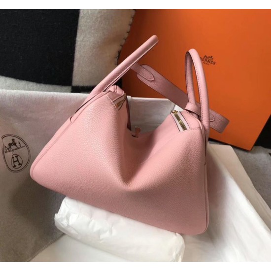 Special Grade Replica Hermes Lindy 26 cm bag in pink with gold hardware Clone Sale