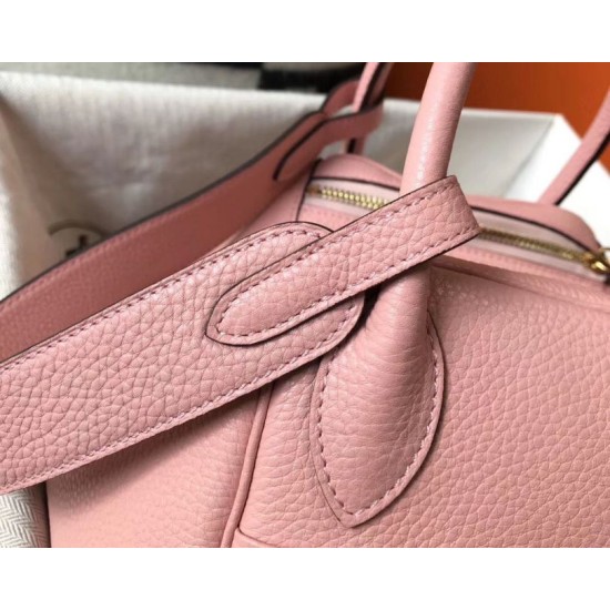 Special Grade Replica Hermes Lindy 26 cm bag in pink with gold hardware Clone Sale