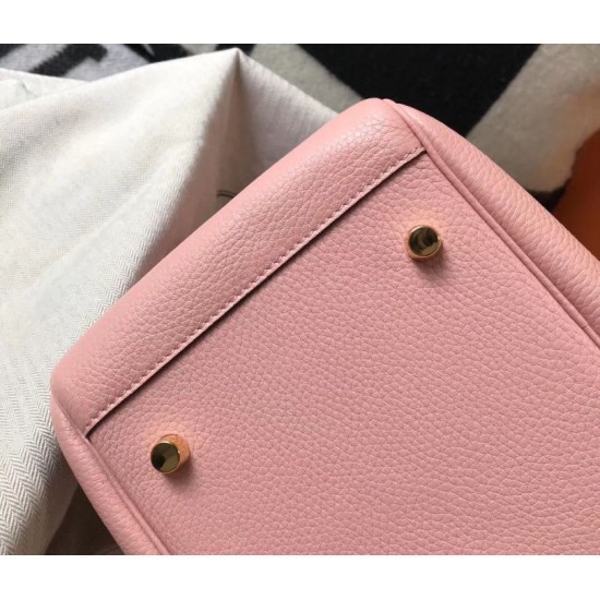 Special Grade Replica Hermes Lindy 26 cm bag in pink with gold hardware Clone Sale