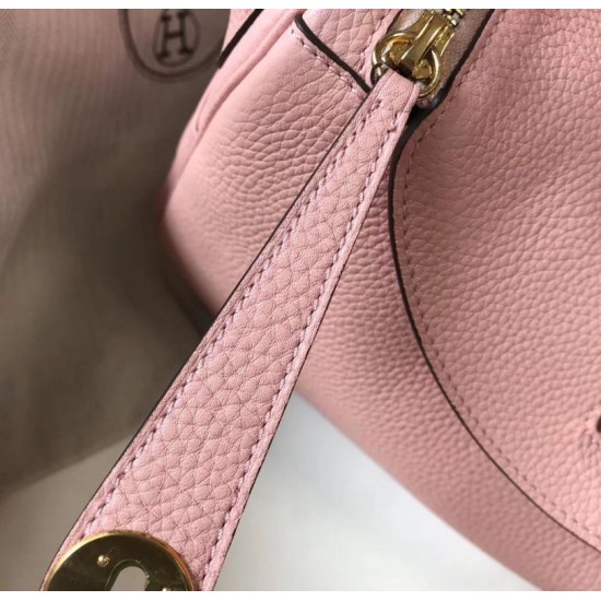 Special Grade Replica Hermes Lindy 26 cm bag in pink with gold hardware Clone Sale