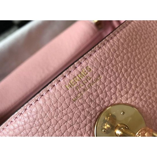 Special Grade Replica Hermes Lindy 26 cm bag in pink with gold hardware Clone Sale