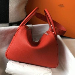 Special Grade Replica Hermes Lindy 26 cm bag in red with gold hardware Clone Sale