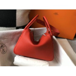 Special Grade Replica Hermes Lindy 26 cm bag in red with gold hardware Clone Sale
