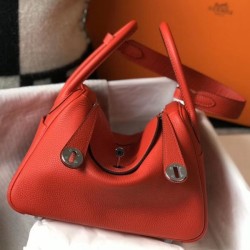 Special Grade Replica Hermes Lindy 26 cm bag in red with gold hardware Clone Sale
