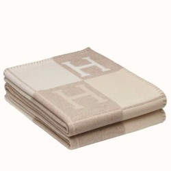 Special Grade Replica Hermes Avalon III Blanket in Beige Clone Sale