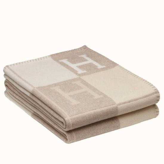 Special Grade Replica Hermes Avalon III Blanket in Beige Clone Sale