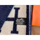 Special Grade Replica Hermes Avalon III Blanket in Blue Clone Sale