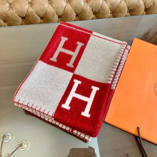 Special Grade Replica Hermes Avalon III Blanket in Red Clone Sale