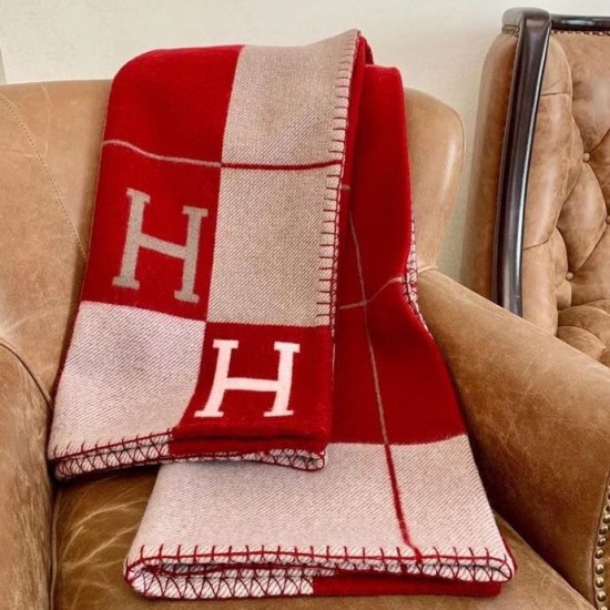 Special Grade Replica Hermes Avalon III Blanket in Red Clone Sale