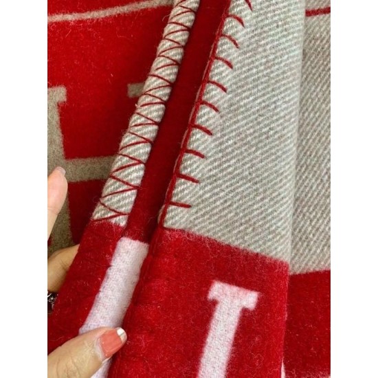 Special Grade Replica Hermes Avalon III Blanket in Red Clone Sale