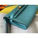 Special Grade Replica Hermes Kelly Classique Wallet To Go Epsom Blue Clone Sale