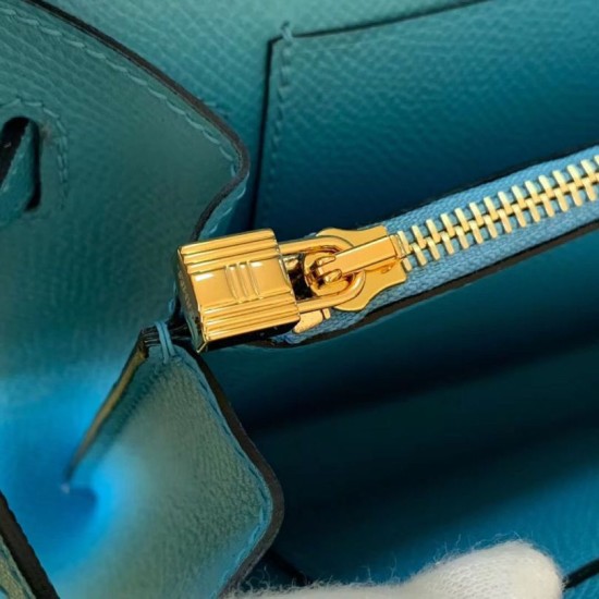 Special Grade Replica Hermes Kelly Classique Wallet To Go Epsom Blue Clone Sale