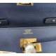 Special Grade Replica Hermes Kelly Classique To Go Wallet in Epsom Dark Blue Clone Sale